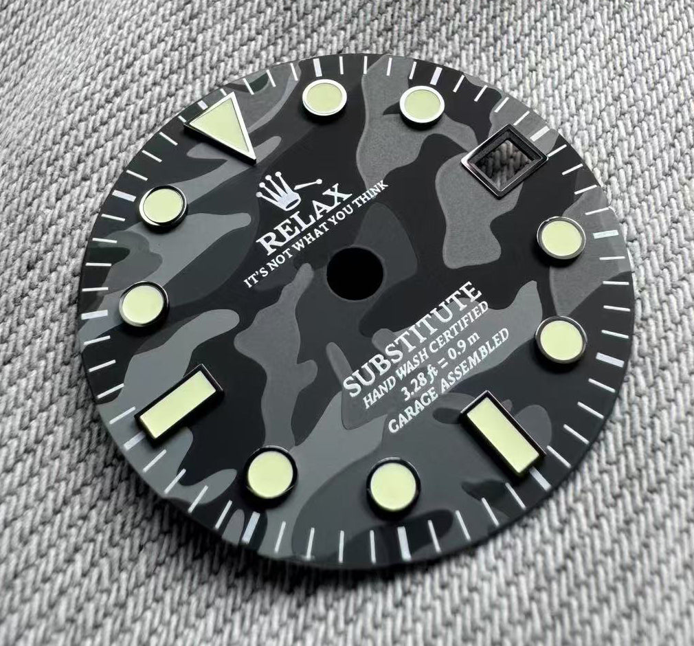 Dial Maker - Relax Dial Dark Grey Camou Dial for seiko mod