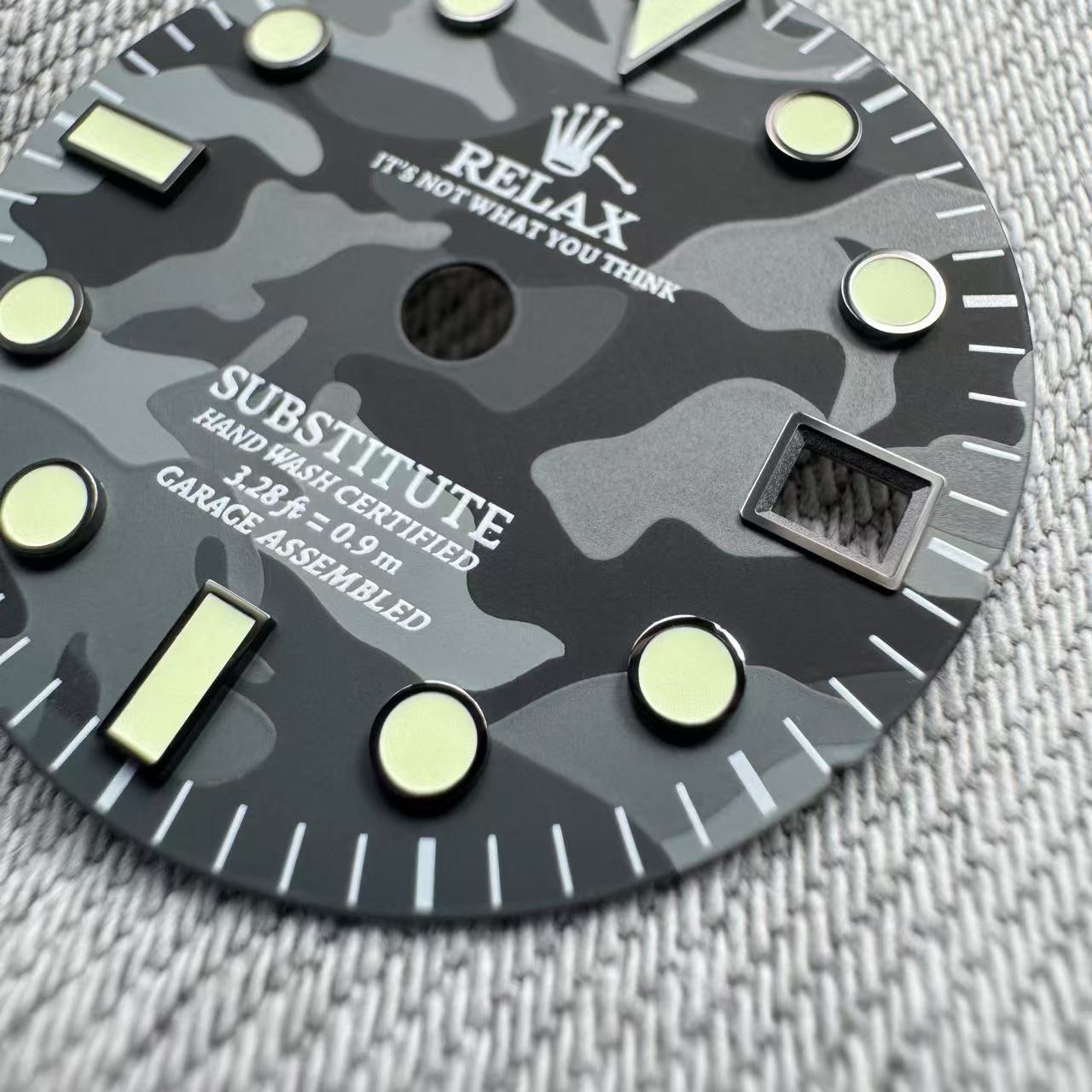 Dial Maker - Relax Dial Dark Grey Camou Dial for seiko mod