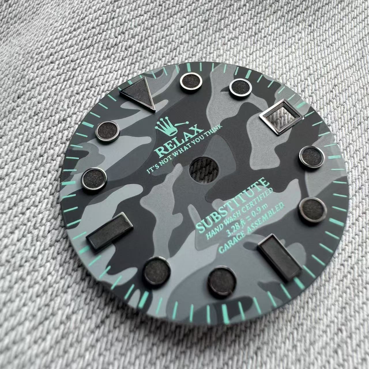 Dial Maker - Relax Dial Dark Grey Camou Dial for seiko mod