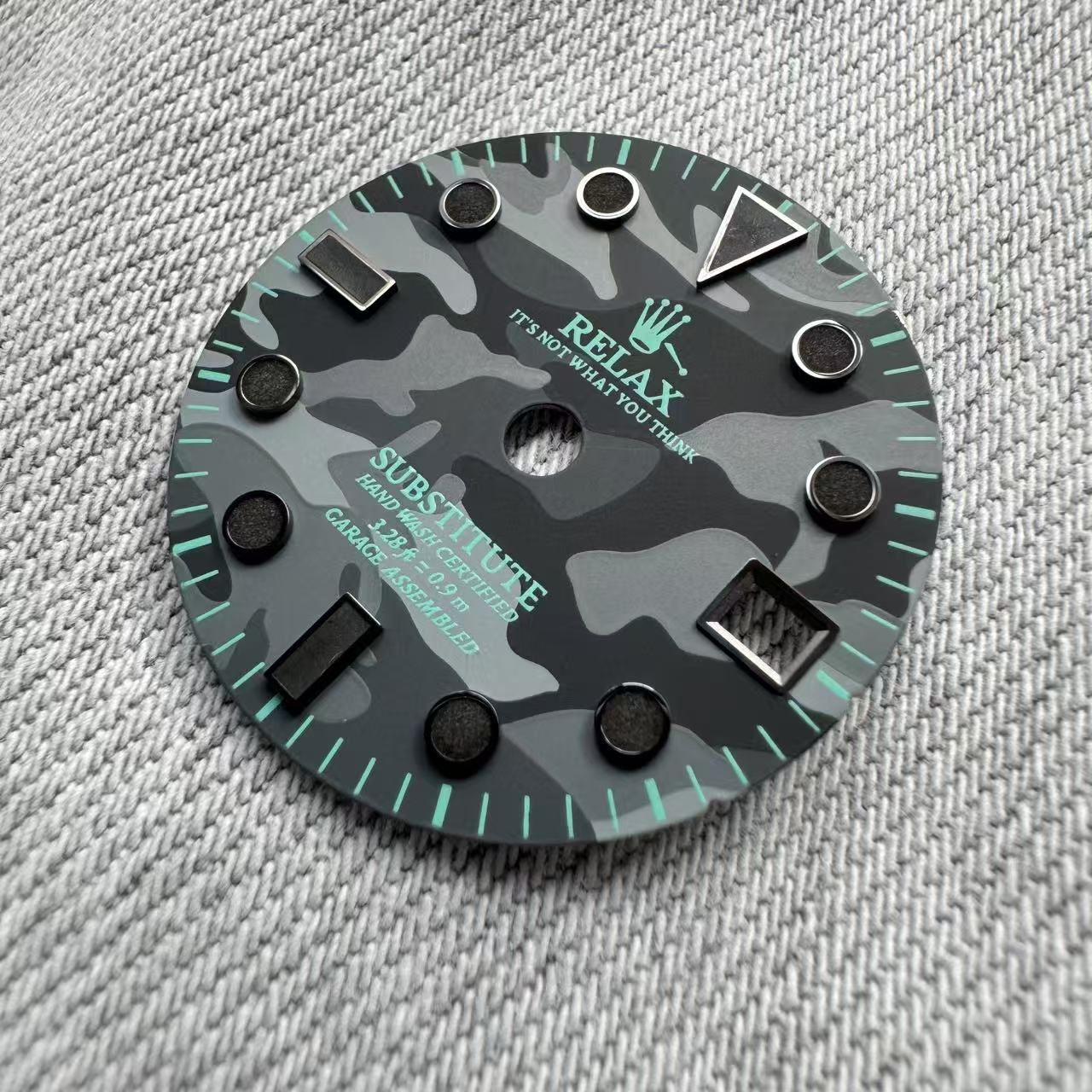 Dial Maker - Relax Dial Dark Grey Camou Dial for seiko mod