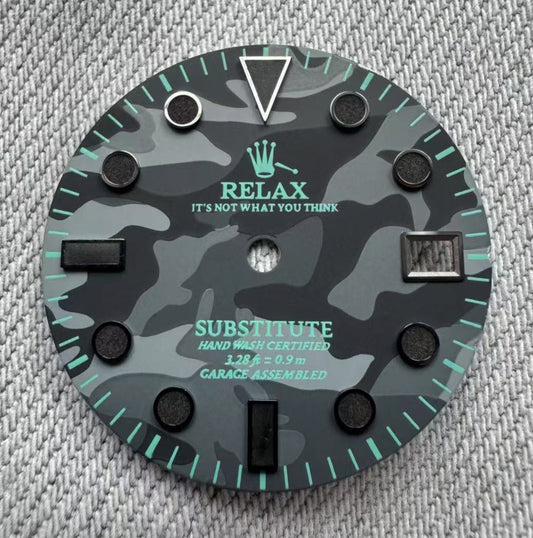 Dial Maker - Relax Dial Dark Grey Camou Dial for seiko mod