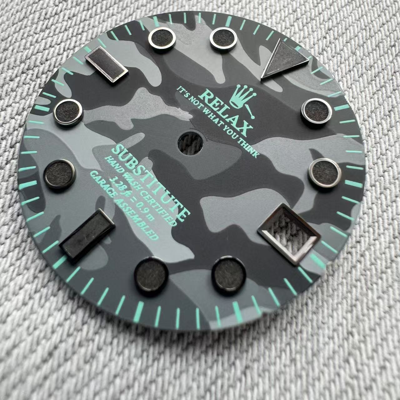 Dial Maker - Relax Dial Dark Grey Camou Dial for seiko mod
