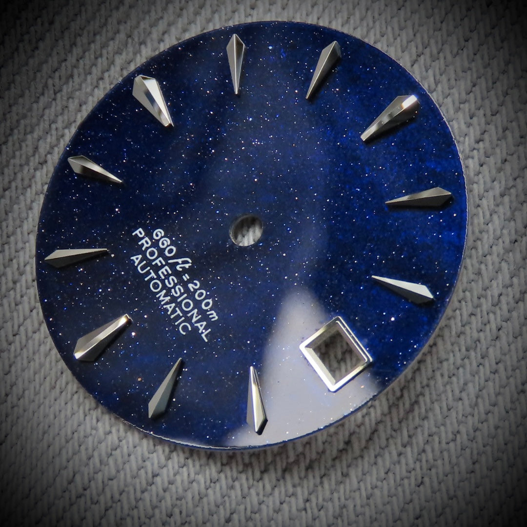 Dial maker - Blue gold Stone dial With Silver Indices For Seiko