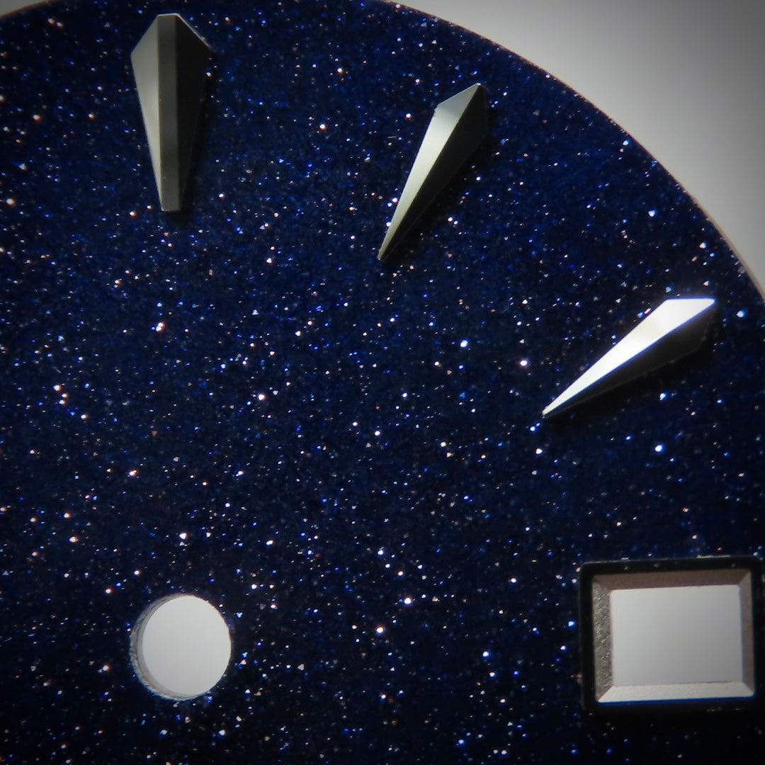 Dial maker - Blue gold Stone dial With Silver Indices For Seiko