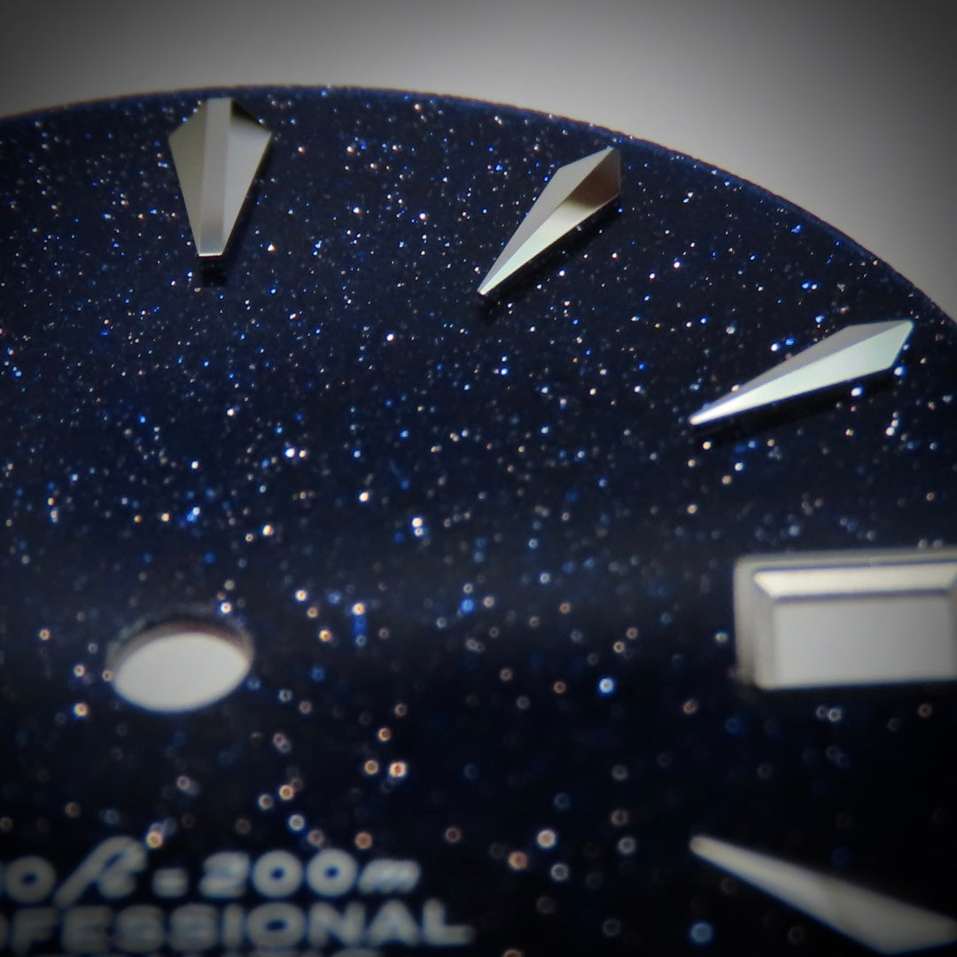 Dial maker - Blue gold Stone dial With Silver Indices For Seiko