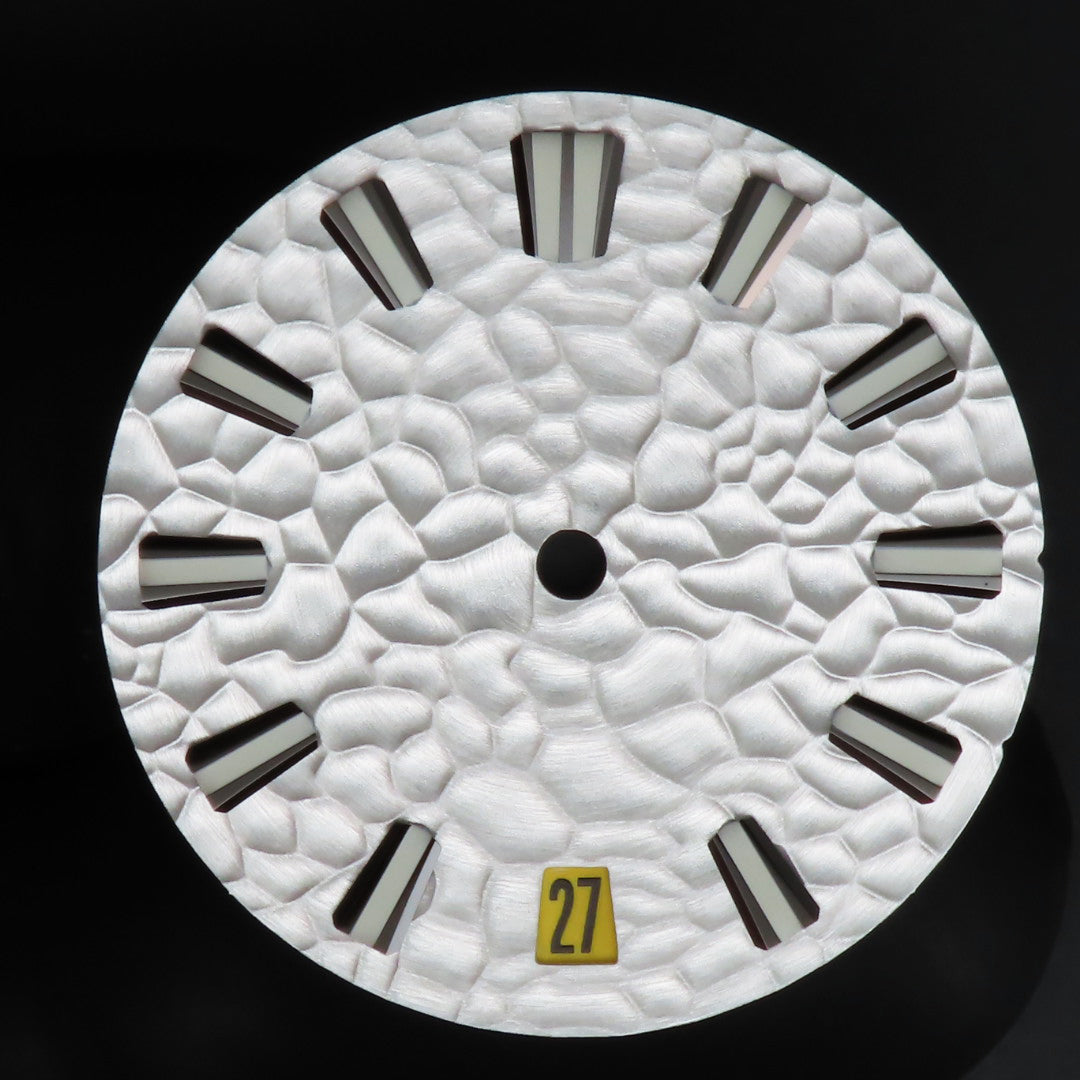 Dial Maker -Hammered Pattern Silver Dial For Seiko Mod