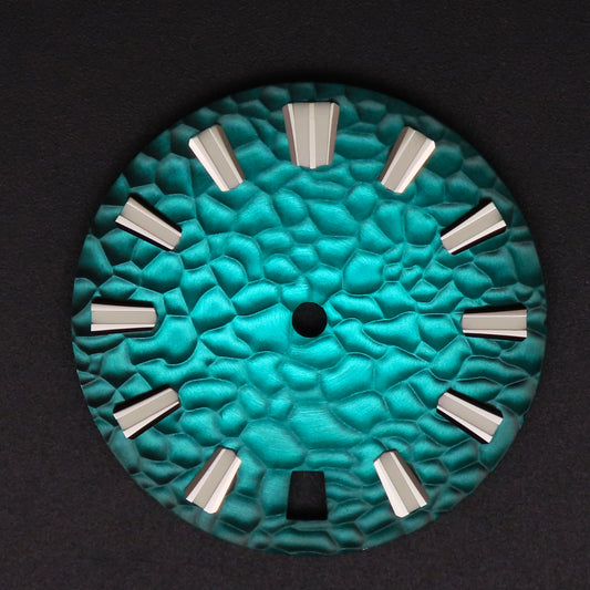 Dial Maker -Hammered Pattern Gradient Green Dial For Seiko Mod