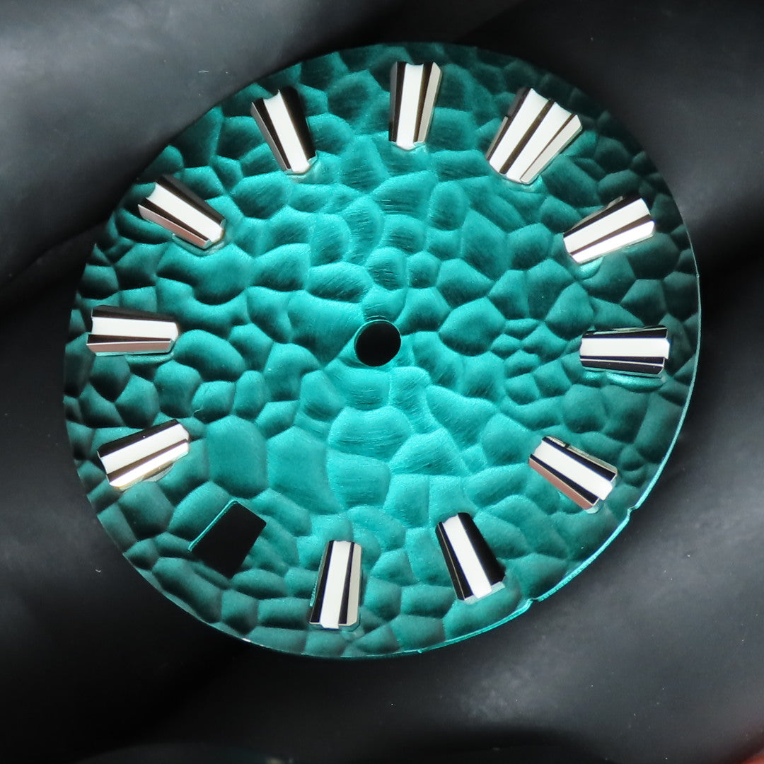Dial Maker -Hammered Pattern Gradient Green Dial For Seiko Mod