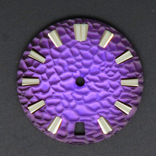 Dial Maker -Hammered Pattern Gradient Purple Dial For Seiko Mod