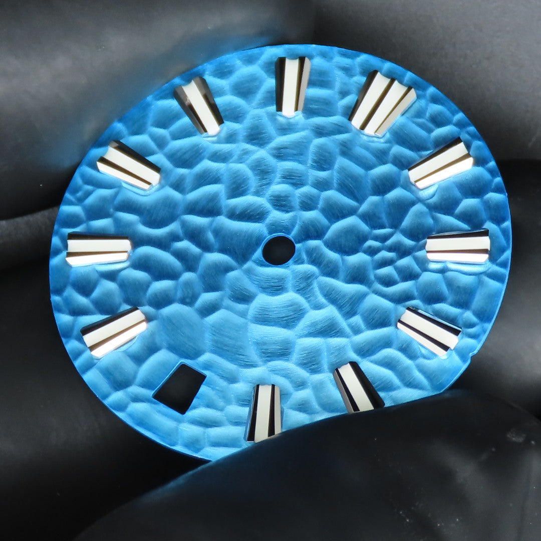 Dial Maker -Hammered Pattern Sky Blue Dial For Seiko Mod