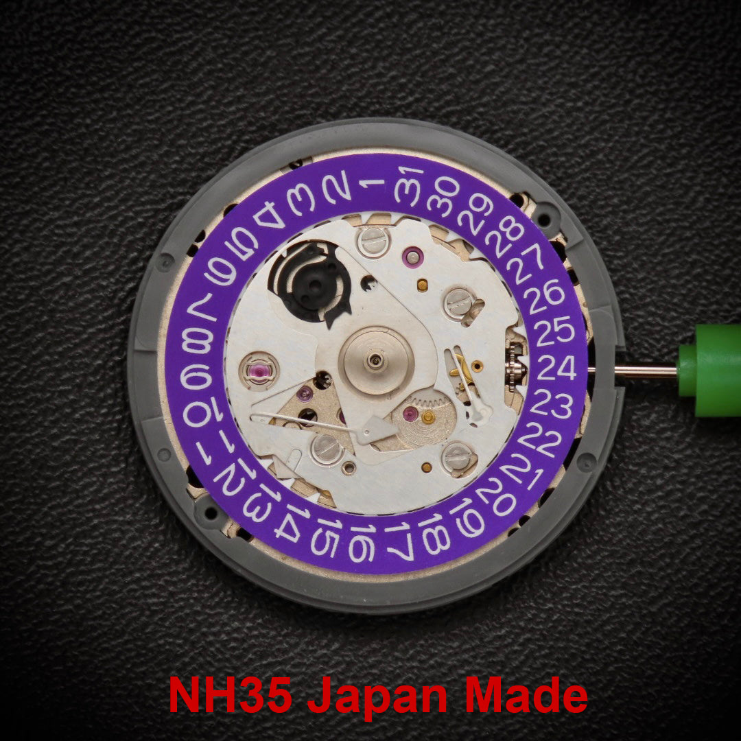 Japan Made -Seiko (TMI) NH35 Movement Purple Date wheel