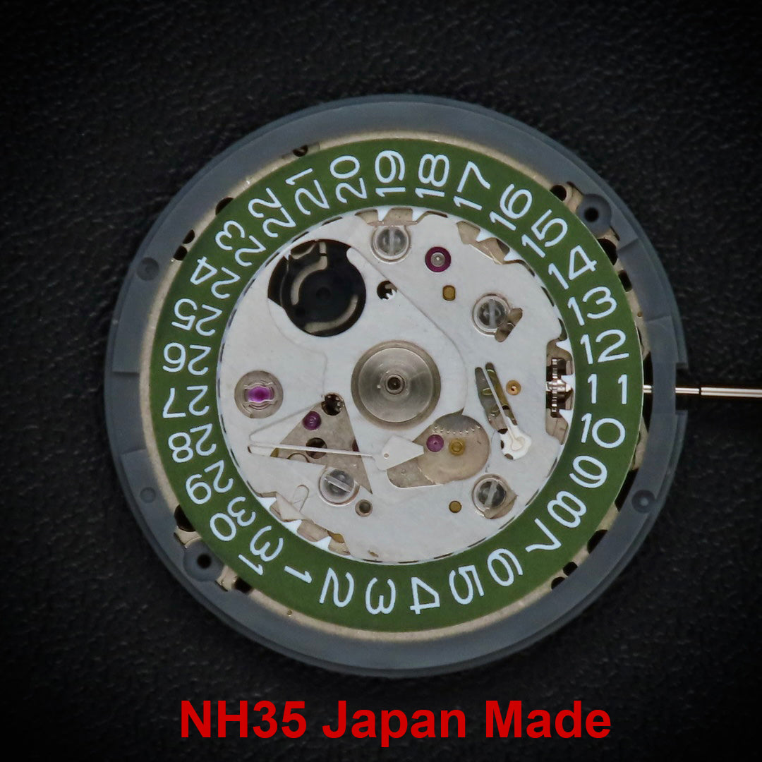Japan Made -Seiko (TMI) NH35 Movement Green Date wheel