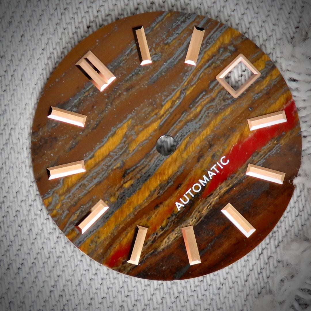 Dial Maker - Tiger Iron Stone Dial for seiko mod
