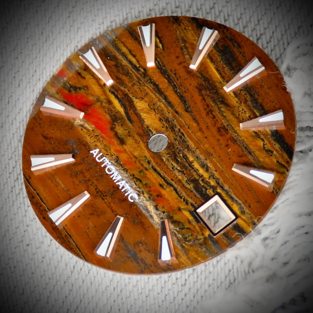 Dial Maker - Tiger Iron Stone Dial for seiko mod
