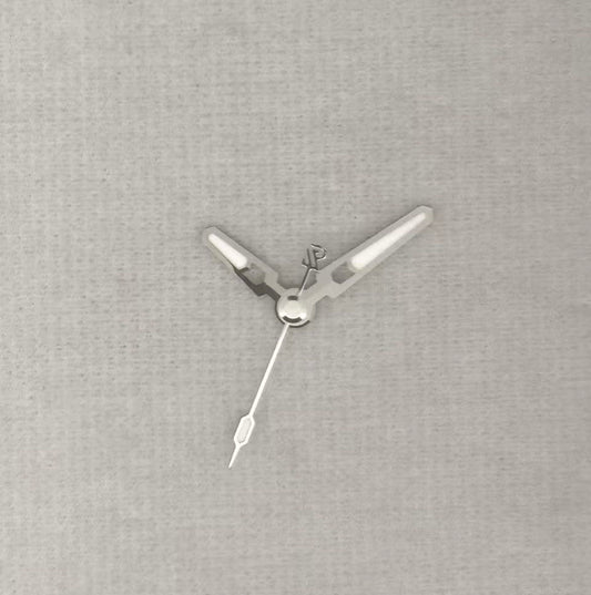 Dial Maker - High Quality BGW9 Lume Hands for Seiko Mods (Silver Color)