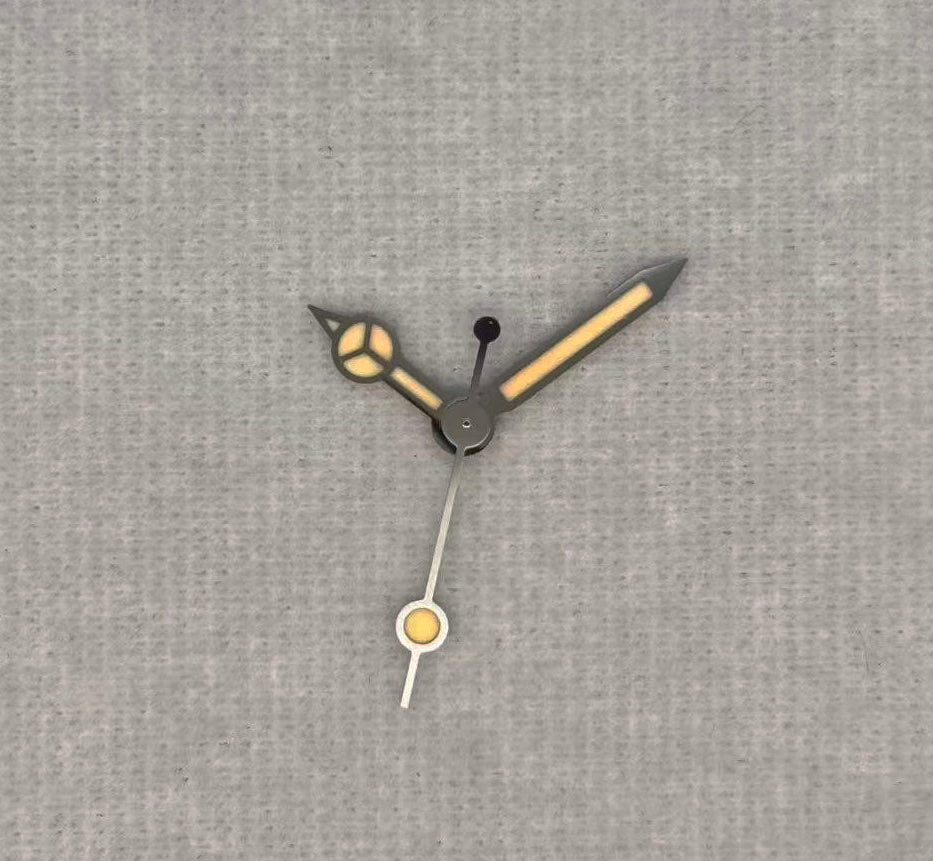 Dial Maker - Gun Mercedes Hands With Vintage Lume for Seiko Mods