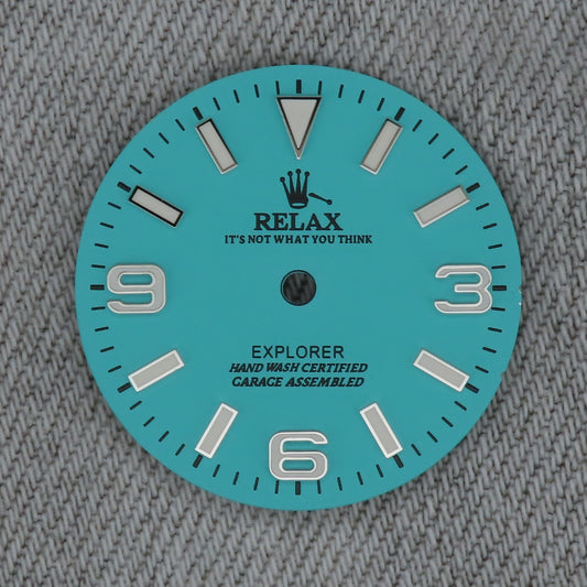 Dial Maker - Sky Blue Relax Dial , Explorer Dial, BGW9 lume