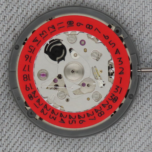 Malaysia Made-Seiko (TMI) NH35 Movement With Full Red Lume date wheel