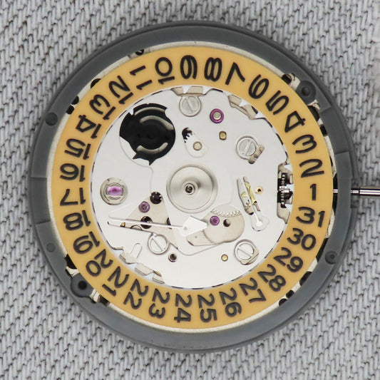 Malaysia Made-Seiko (TMI) NH35 Movement With Full Khaki Lume date wheel