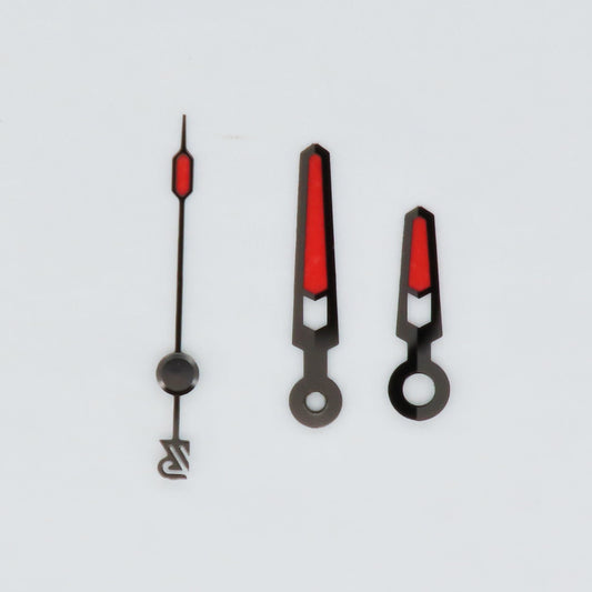 Dial Maker - High Quality Hands Black color with Swiss super Red Lume