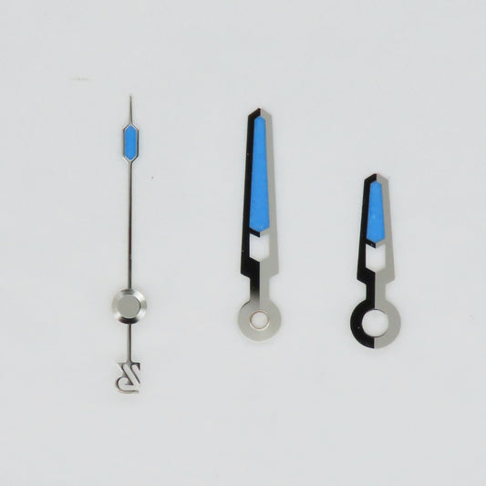 Dial Maker - High Quality Hands Silver color with Swiss super Blue Lume