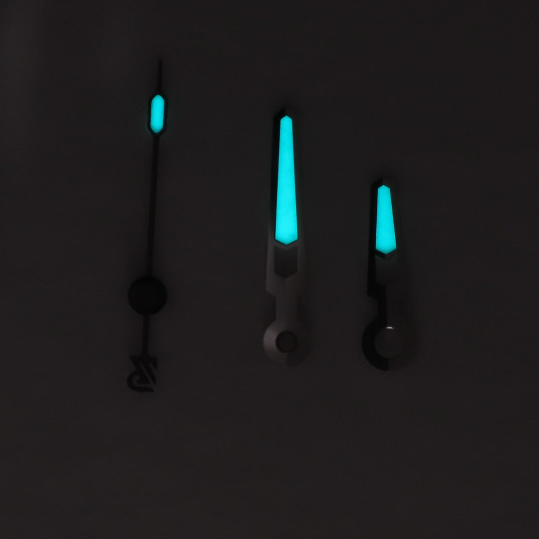 Dial Maker - High Quality BGW9 Lume Hands for Seiko Mods (Silver Color)