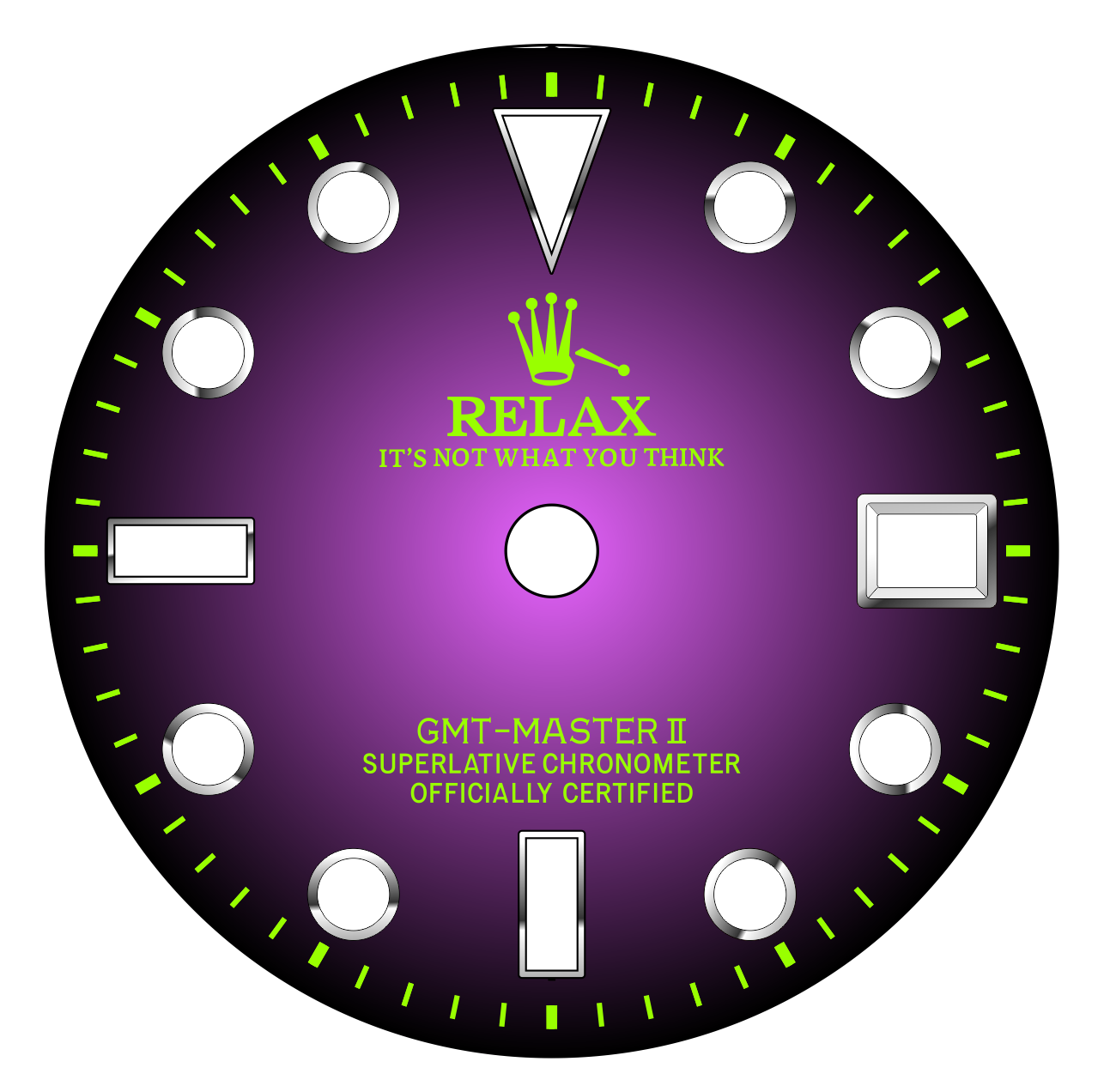 Dial Maker - Gradient purple Relax GMT Dial