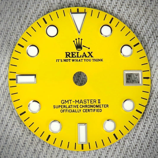 Dial Maker - Yellow Relax GMT Dial For NH34