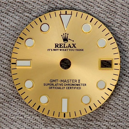 Dial Maker - Gold Relax GMT Dial For NH34