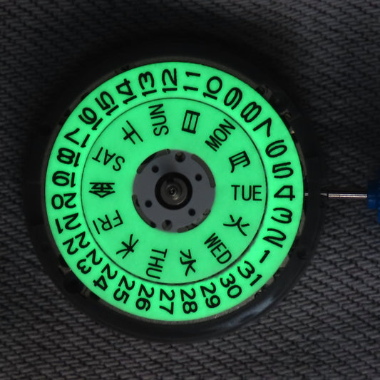 TMI NH36 Automatic Movement with Full C3 Lume Day/ date wheel