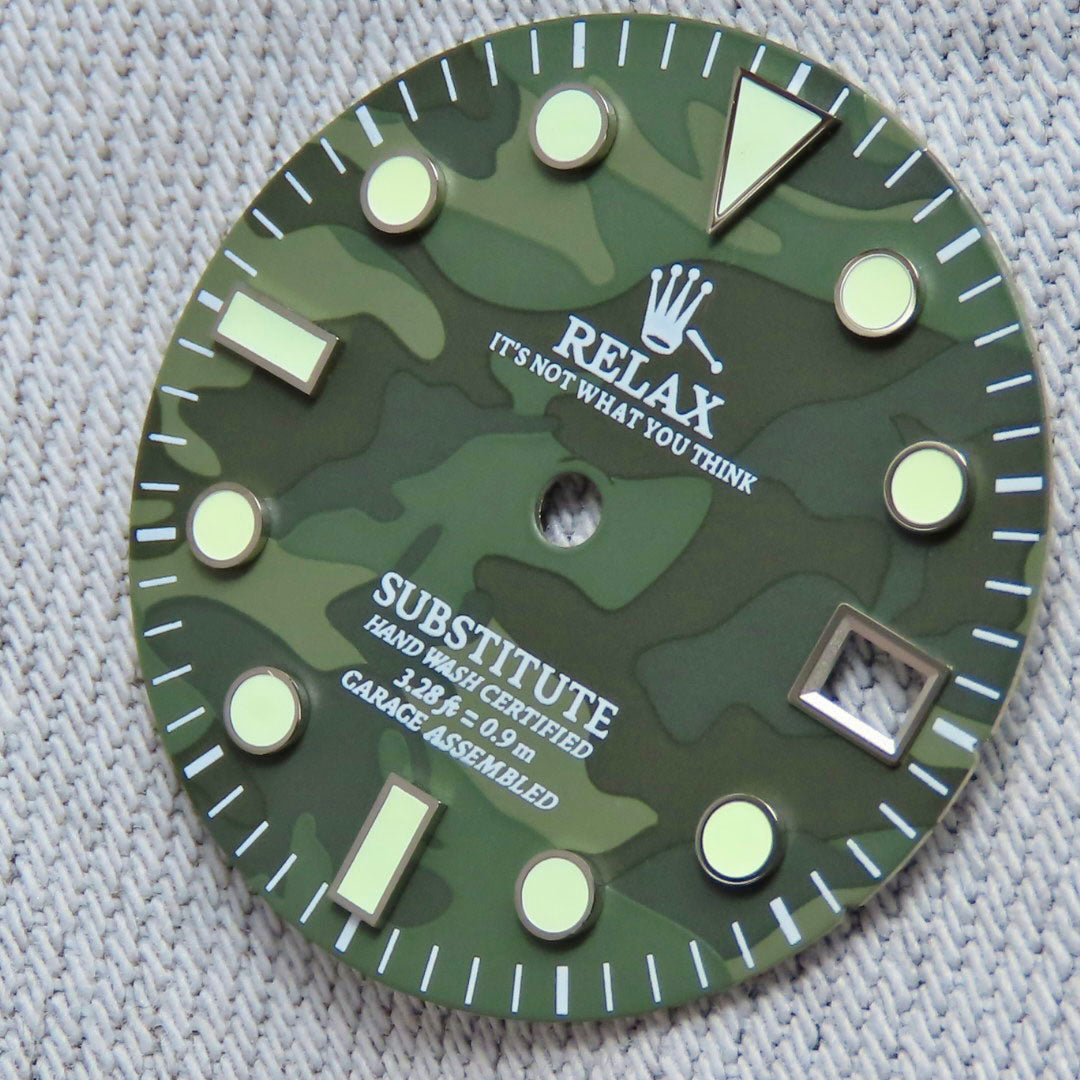 Dial Maker - Relax Dial Green Camou Dial for seiko mod