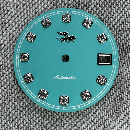 Dial maker - Sky Blue dial with white Gemstone