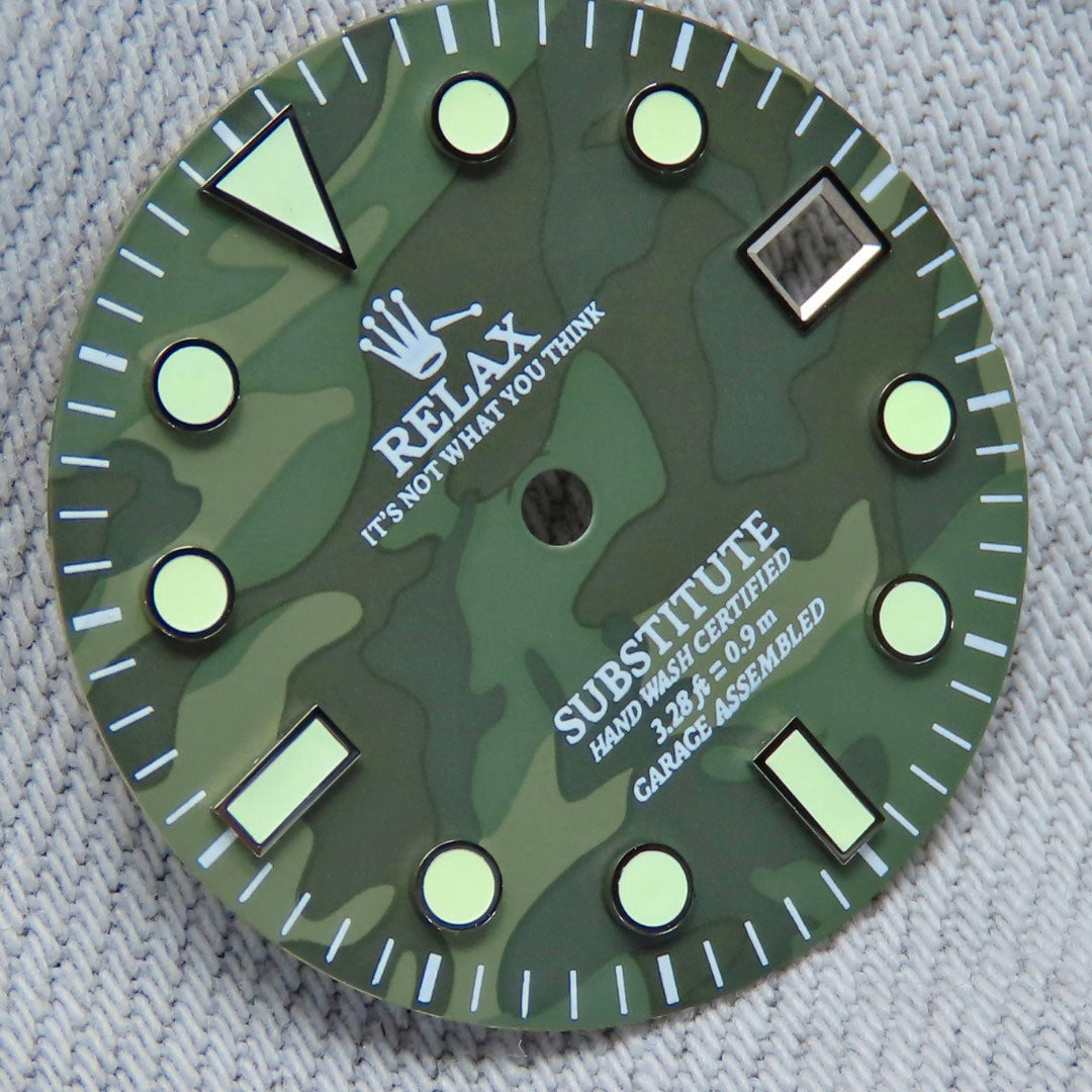 Dial Maker - Relax Dial Green Camou Dial for seiko mod
