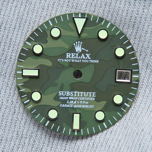 Dial Maker - Relax Dial Green Camou Dial for seiko mod