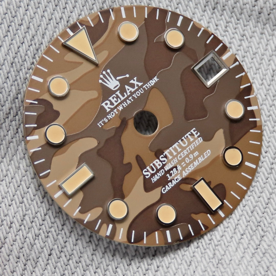 Dial Maker - Relax Dial Brown Camou Dial for seiko mod
