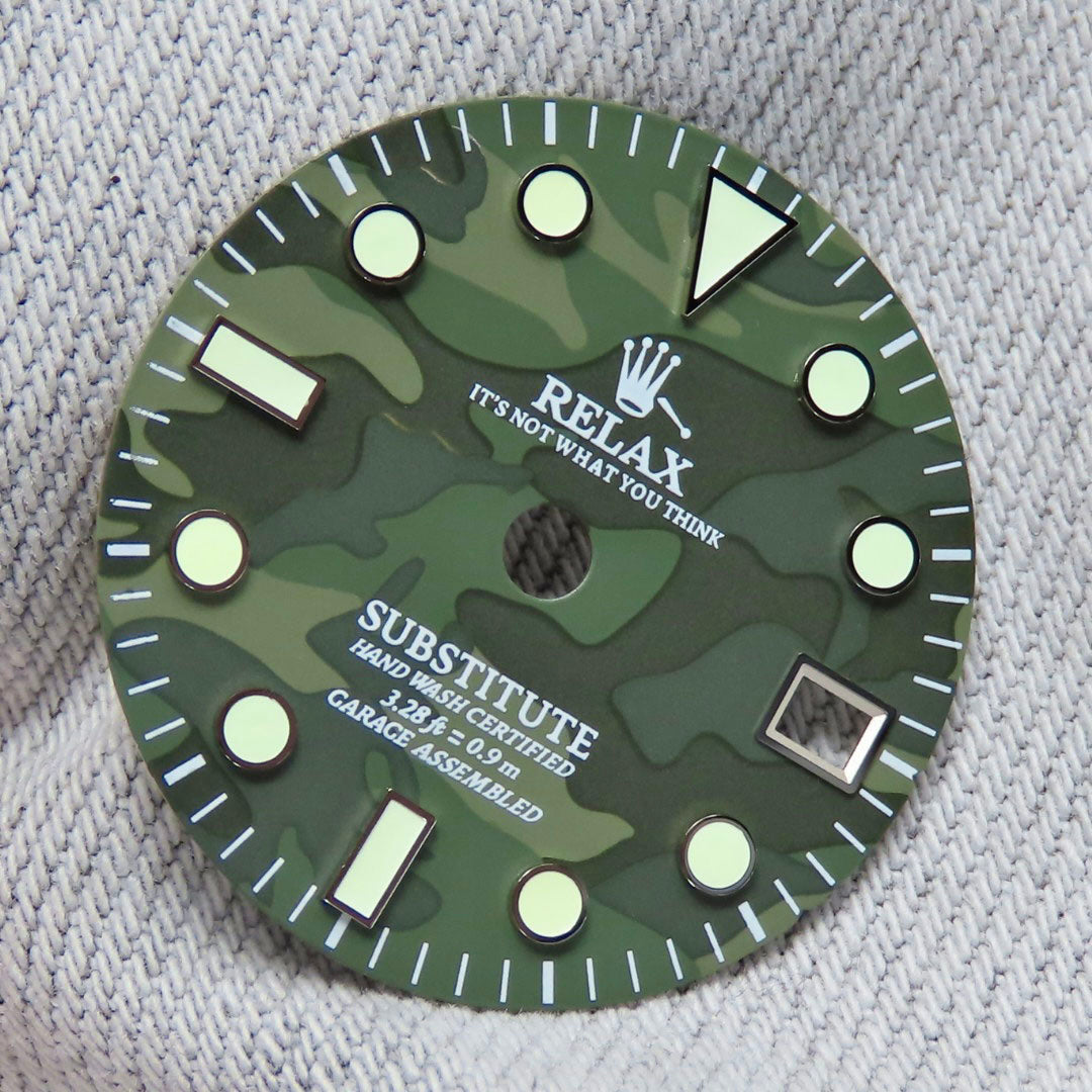 Dial Maker - Relax Dial Green Camou Dial for seiko mod