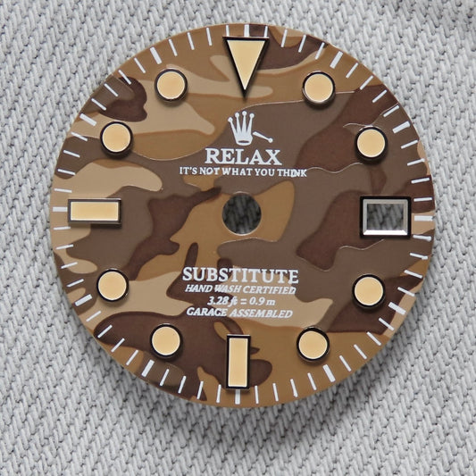 Dial Maker - Relax Dial Brown Camou Dial for seiko mod