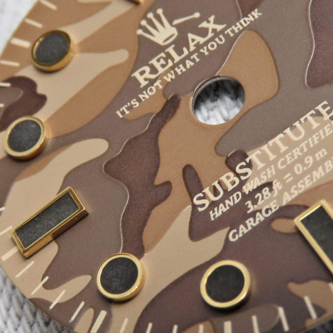 Dial Maker - Relax Dial Brown Camou Dial for seiko mod