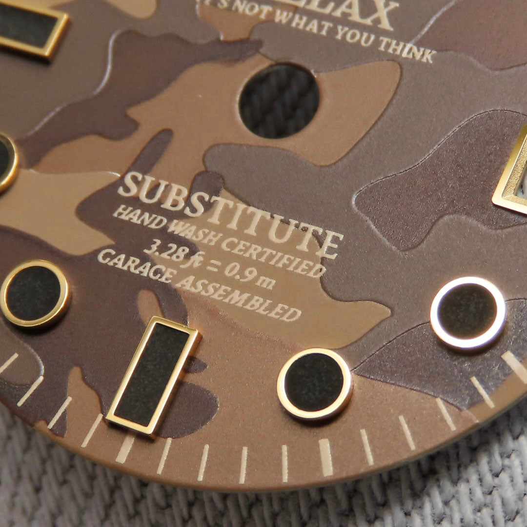Dial Maker - Relax Dial Brown Camou Dial for seiko mod