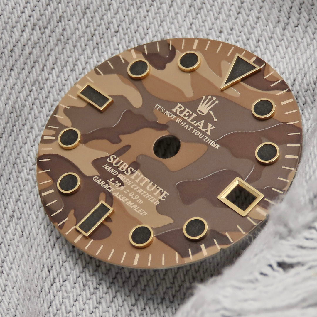 Dial Maker - Relax Dial Brown Camou Dial for seiko mod