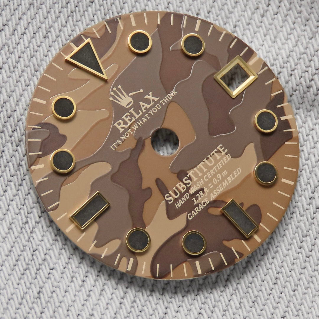 Dial Maker - Relax Dial Brown Camou Dial for seiko mod