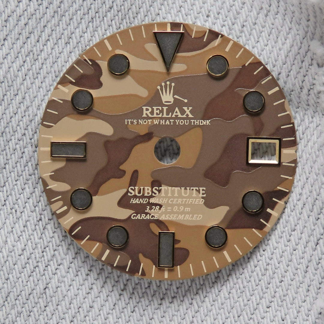 Dial Maker - Relax Dial Brown Camou Dial for seiko mod