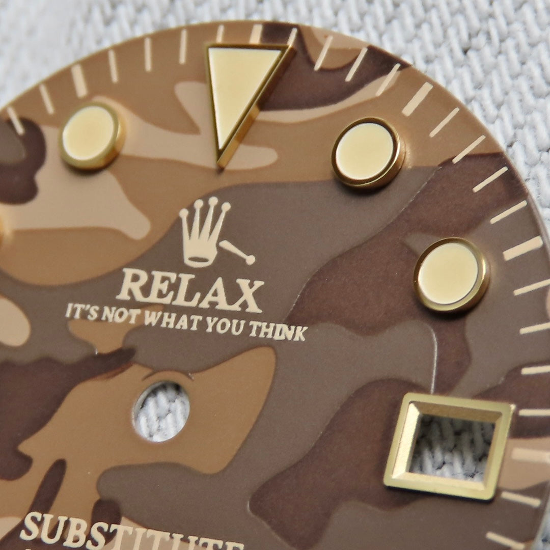 Dial Maker - Relax Dial Brown Camou Dial for seiko mod