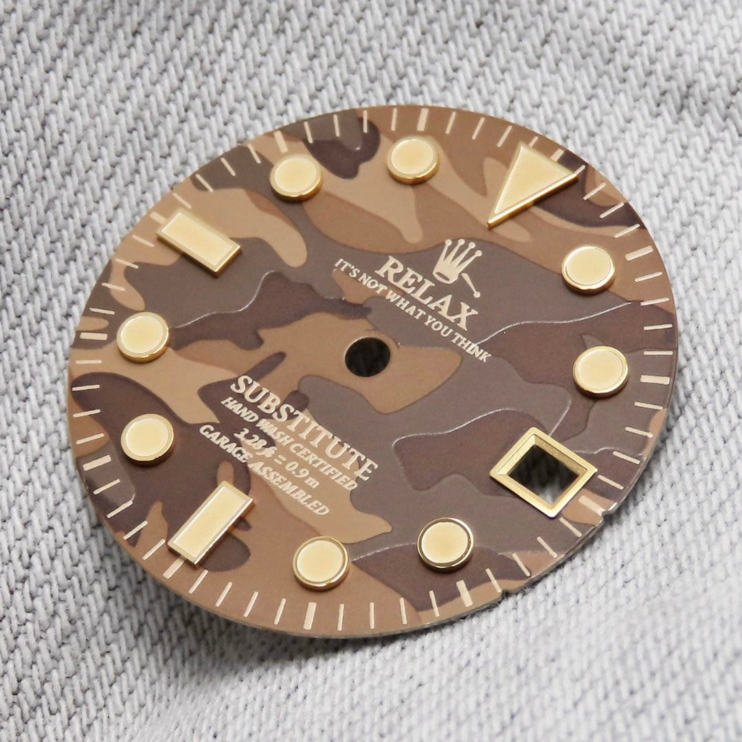 Dial Maker - Relax Dial Brown Camou Dial for seiko mod
