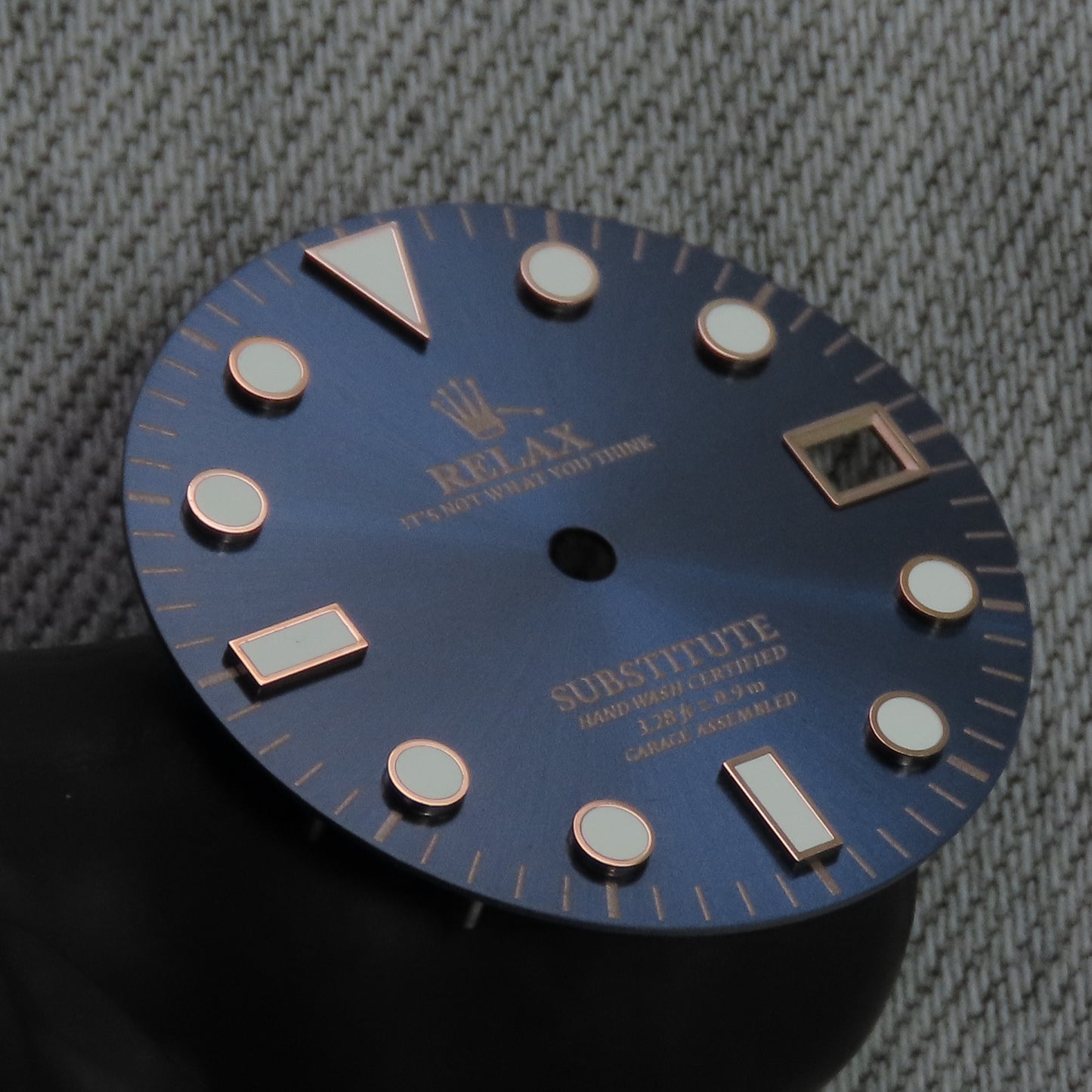 Dial Maker - Sunburst Blue with Rose Gold Relax Dial