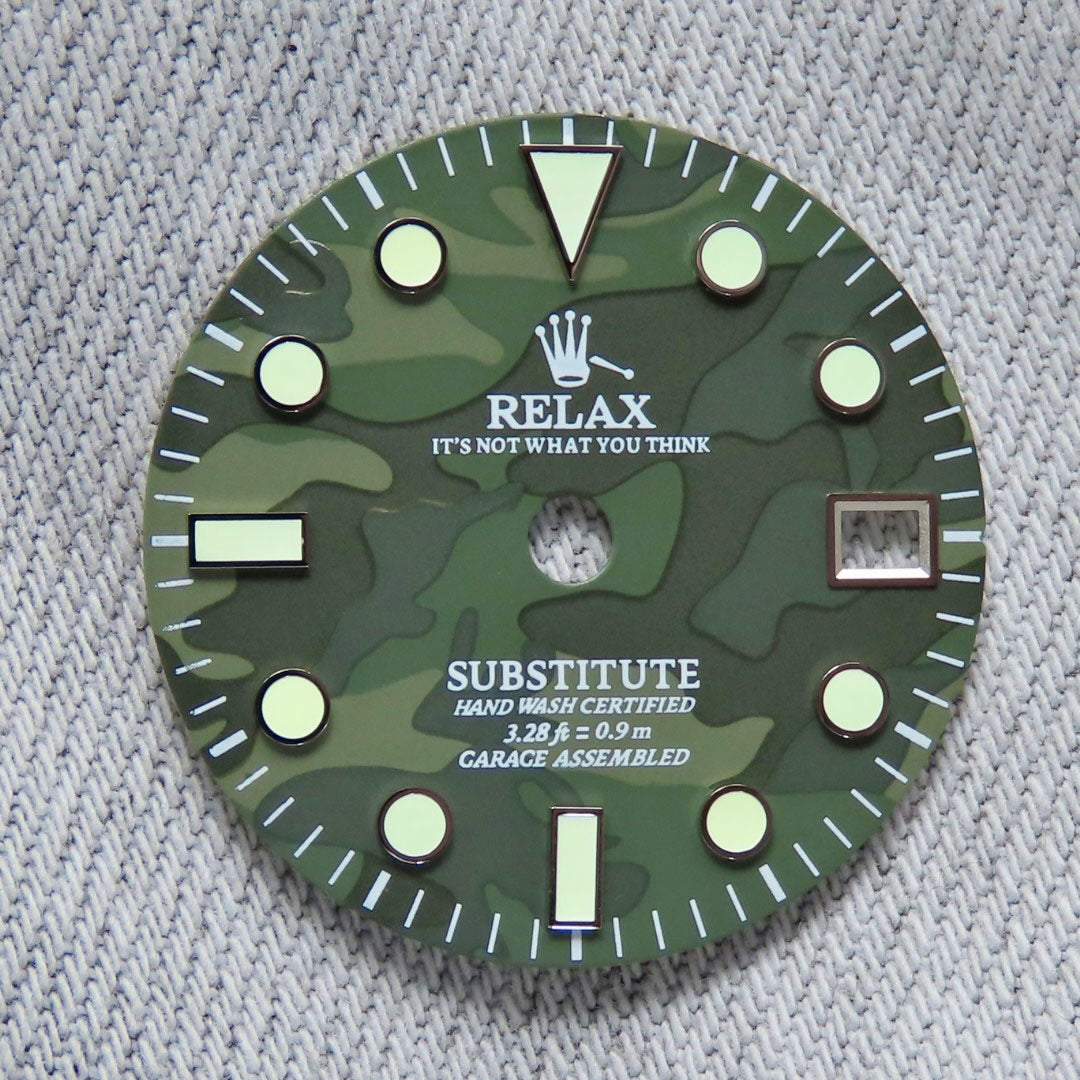 Dial Maker - Relax Dial Green Camou Dial for seiko mod