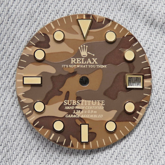 Dial Maker - Relax Dial Brown Camou Dial for seiko mod