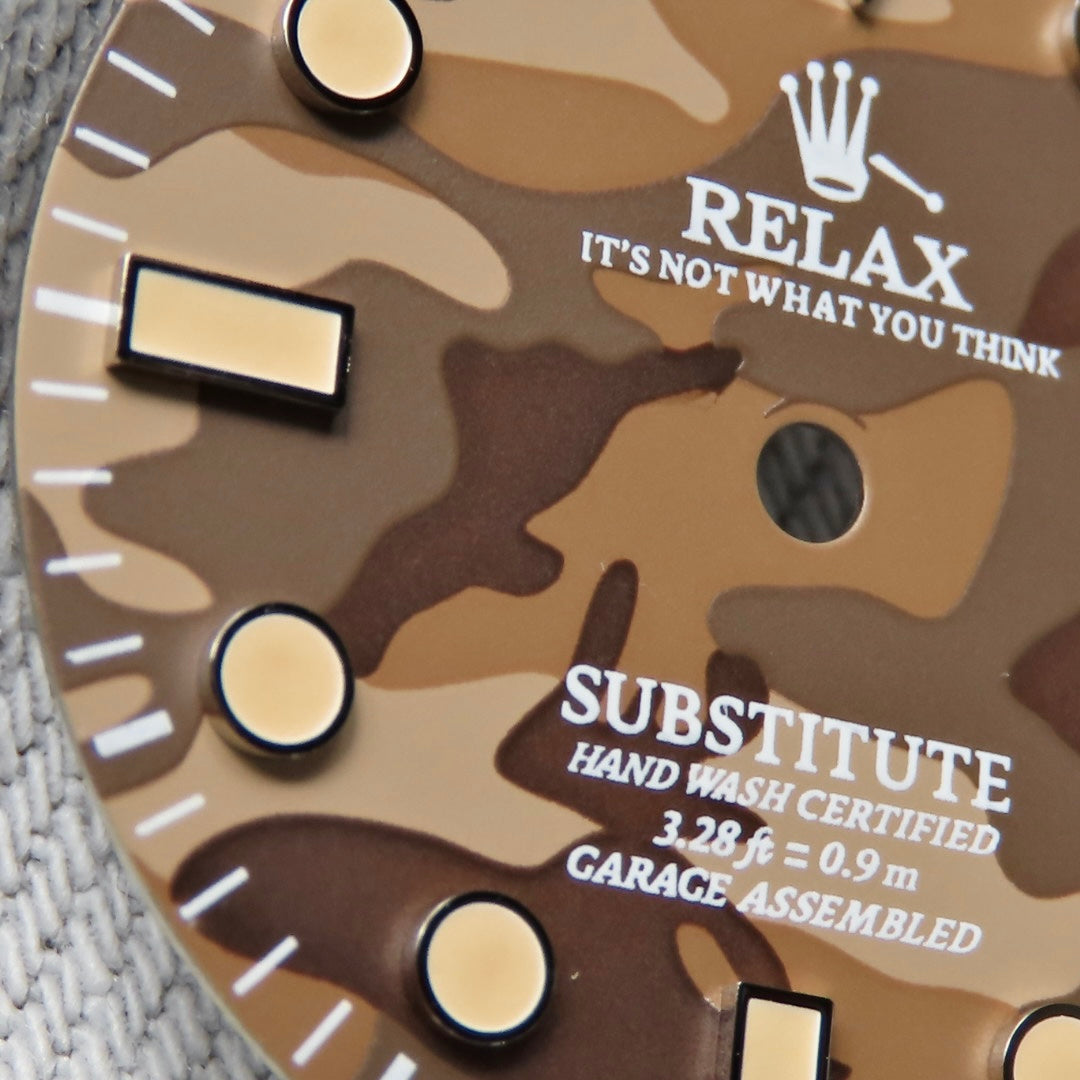 Dial Maker - Relax Dial Brown Camou Dial for seiko mod