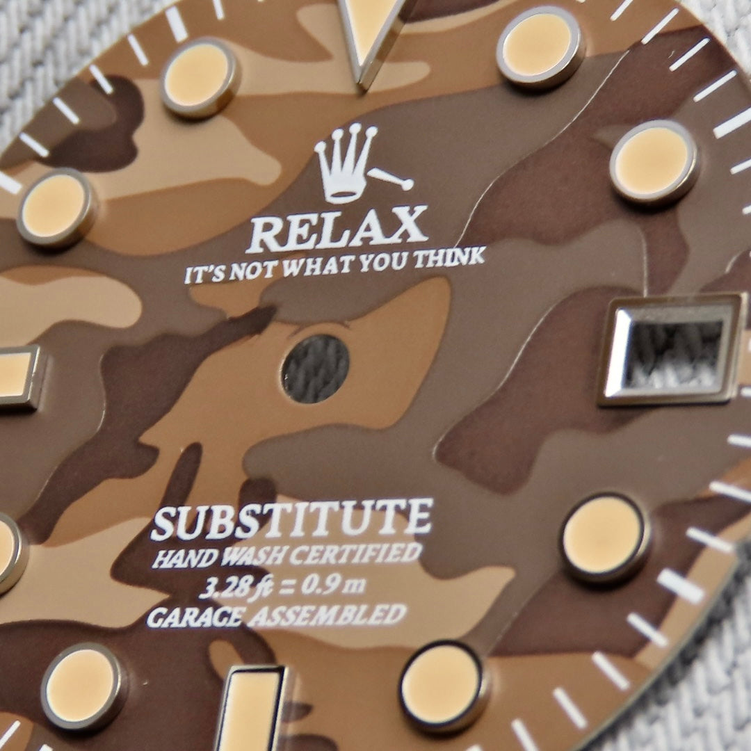 Dial Maker - Relax Dial Brown Camou Dial for seiko mod