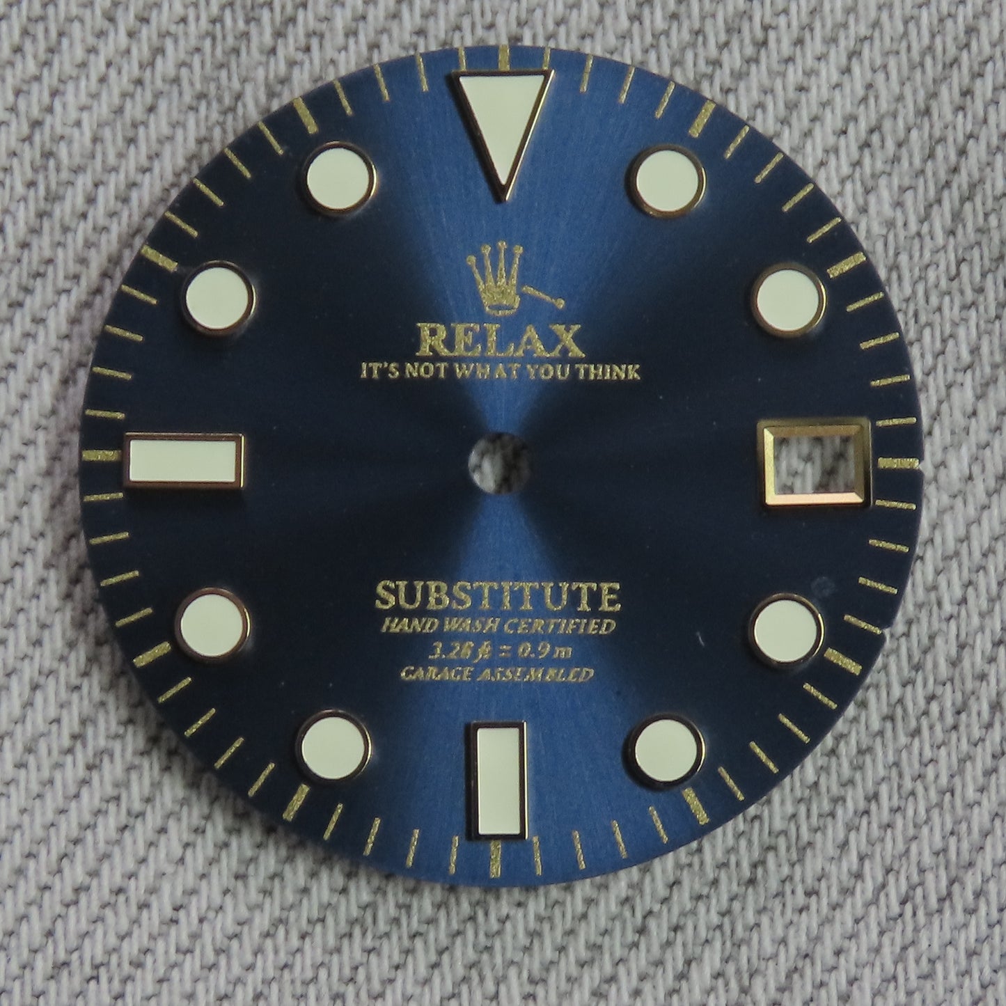 Dial Maker - Sunburst Blue with Yellow Gold Relax Dial